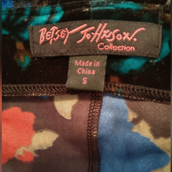 Betsey Johnson Velvet Floral Dress - Picture 3 of 5